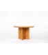 Luigi Gorgoni round dining table in elm edition Roche Bobois 1980