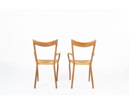 Val Padilla chairs model Manila in rope and wood edition Jasper Conran 1970 set of 6