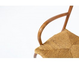 Val Padilla chairs model Manila in rope and wood edition Jasper Conran 1970 set of 6