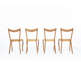 Val Padilla chairs model Manila in rope and wood edition Jasper Conran 1970 set of 6