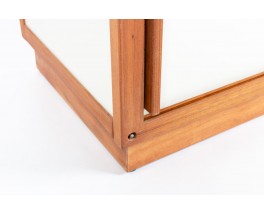 Enfilade André Sornay en acajou et laque blanche 1960