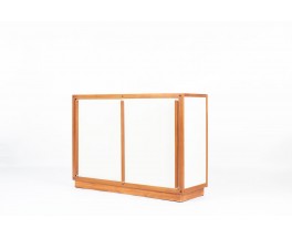 Andre Sornay sideboard in mahogany and white lacquer 1960