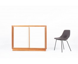 Enfilade André Sornay en acajou et laque blanche 1960