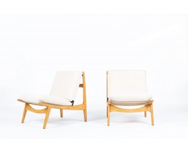Joseph Andre Motte low chairs model 790 edition Steiner 1960 set of 2