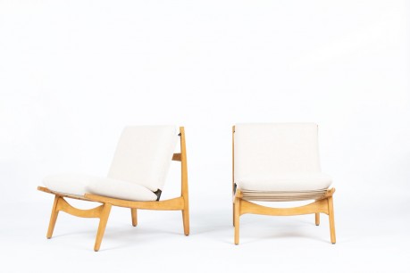 Joseph Andre Motte low chairs model 790 edition Steiner 1960 set of 2