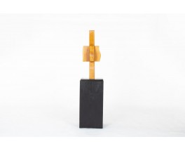 Solid oak sculpture Cairn I – Galerie44 Collection
