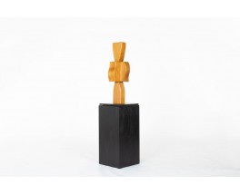 Solid oak sculpture Cairn I – Galerie44 Collection