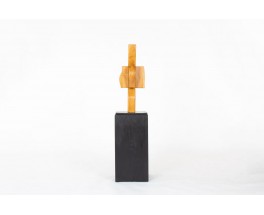 Solid oak sculpture Cairn I – Galerie44 Collection