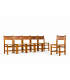 Chairs in elm and leather edition Maison Regain 1980 set of 6