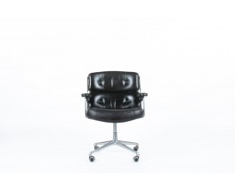 Office armchair by Eames model Lobby in leather edition Mobilier International 1960