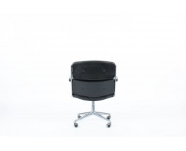 Office armchair by Eames model Lobby in leather edition Mobilier International 1960