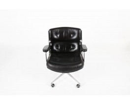 Office armchair by Eames model Lobby in leather edition Mobilier International 1960