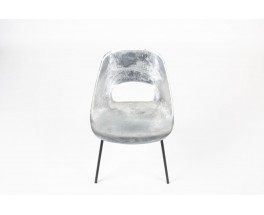 Chaise Pierre Guariche modèle Tulipe en aluminium édition Steiner 1950