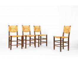 Chaises Charlotte Perriand modèle Bauche n°19 édition Steph Simon 1950 set de 4