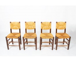 Charlotte Perriand chairs model Bauche n°19 edition Steph Simon 1950 set of 4