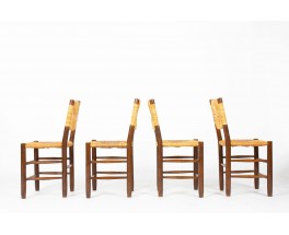 Chaises Charlotte Perriand modèle Bauche n°19 édition Steph Simon 1950 set de 4