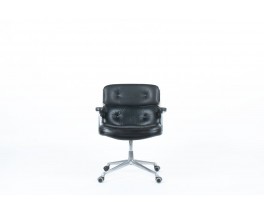 Office armchair by Eames model Lobby in leather edition Mobilier International 1960