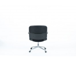 Office armchair by Eames model Lobby in leather edition Mobilier International 1960