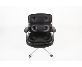 Office armchair by Eames model Lobby in leather edition Mobilier International 1960