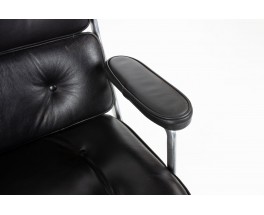 Office armchair by Eames model Lobby in leather edition Mobilier International 1960