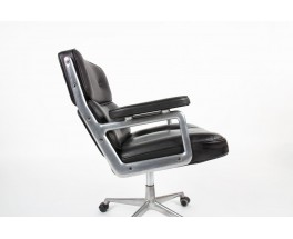 Fauteuil de bureau Eames modèle Lobby en cuir édition Mobilier International 1960