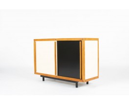Enfilade André Sornay en acajou et laque blanche 1960