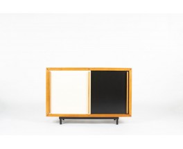 Andre Sornay sideboard in mahogany and white lacquer 1960