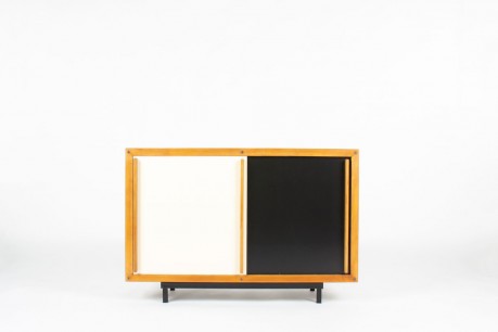 Enfilade André Sornay en acajou et laque blanche 1960