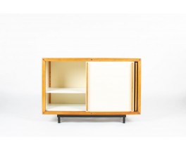 Enfilade André Sornay en acajou et laque blanche 1960
