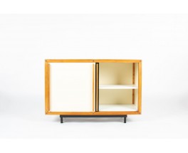 Enfilade André Sornay en acajou et laque blanche 1960