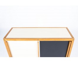 Enfilade André Sornay en acajou et laque blanche 1960