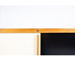 Andre Sornay sideboard in mahogany and white lacquer 1960