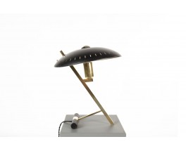 Louis Kalff lamp Z model in brass and black metal by Philips 1950