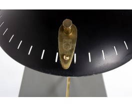 Louis Kalff lamp Z model in brass and black metal by Philips 1950