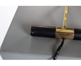 Lampe Louis Kalff modèle Z en laiton et métal noir édition Philips 1950