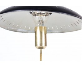 Lampe Louis Kalff modèle Z en laiton et métal noir édition Philips 1950
