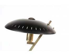 Louis Kalff lamp Z model in brass and black metal by Philips 1950