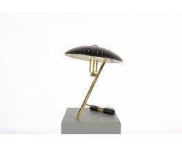 Louis Kalff lamp Z model in brass and black metal by Philips 1950