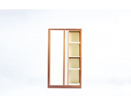 Andre Sornay wardrobe in mahogany and beige panels 1960