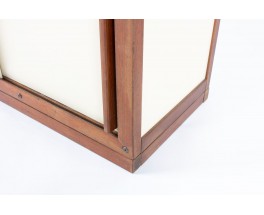 Andre Sornay wardrobe in mahogany and beige panels 1960
