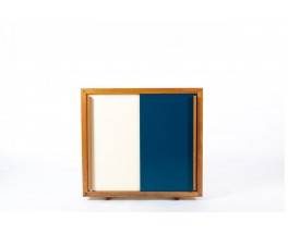 Andre Sornay storage cabinet in mahogany and lacquered front 1960