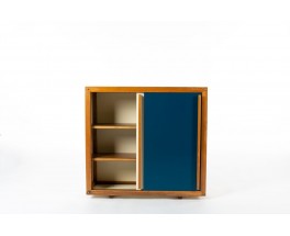 Andre Sornay storage cabinet in mahogany and lacquered front 1960