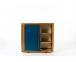 Andre Sornay storage cabinet in mahogany and lacquered front 1960