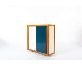 Meuble de rangement André Sornay acajou et façade laquée 1960
