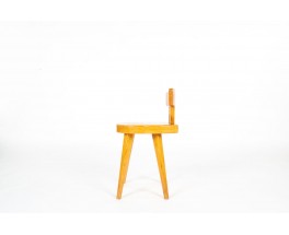 Meribel Chair in Pine by Christian Durupt – Vintage French Design, 1960s
