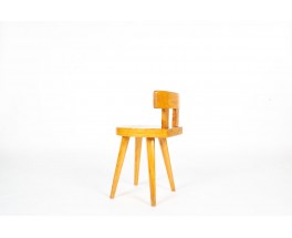 Meribel Chair in Pine by Christian Durupt – Vintage French Design, 1960s