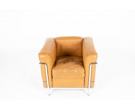 Fauteuil LC2 en cuir marron – Le Corbusier, Pierre Jeanneret & Charlotte Perriand