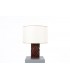 Vintage Iroko Table Lamp with Hand-Carved Base – African Design