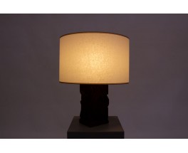 Lampe de table vintage en iroko sculpté – Design africain