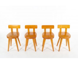 Set of 4 Méribel Chairs by Christian Durupt – Vintage Pine Design